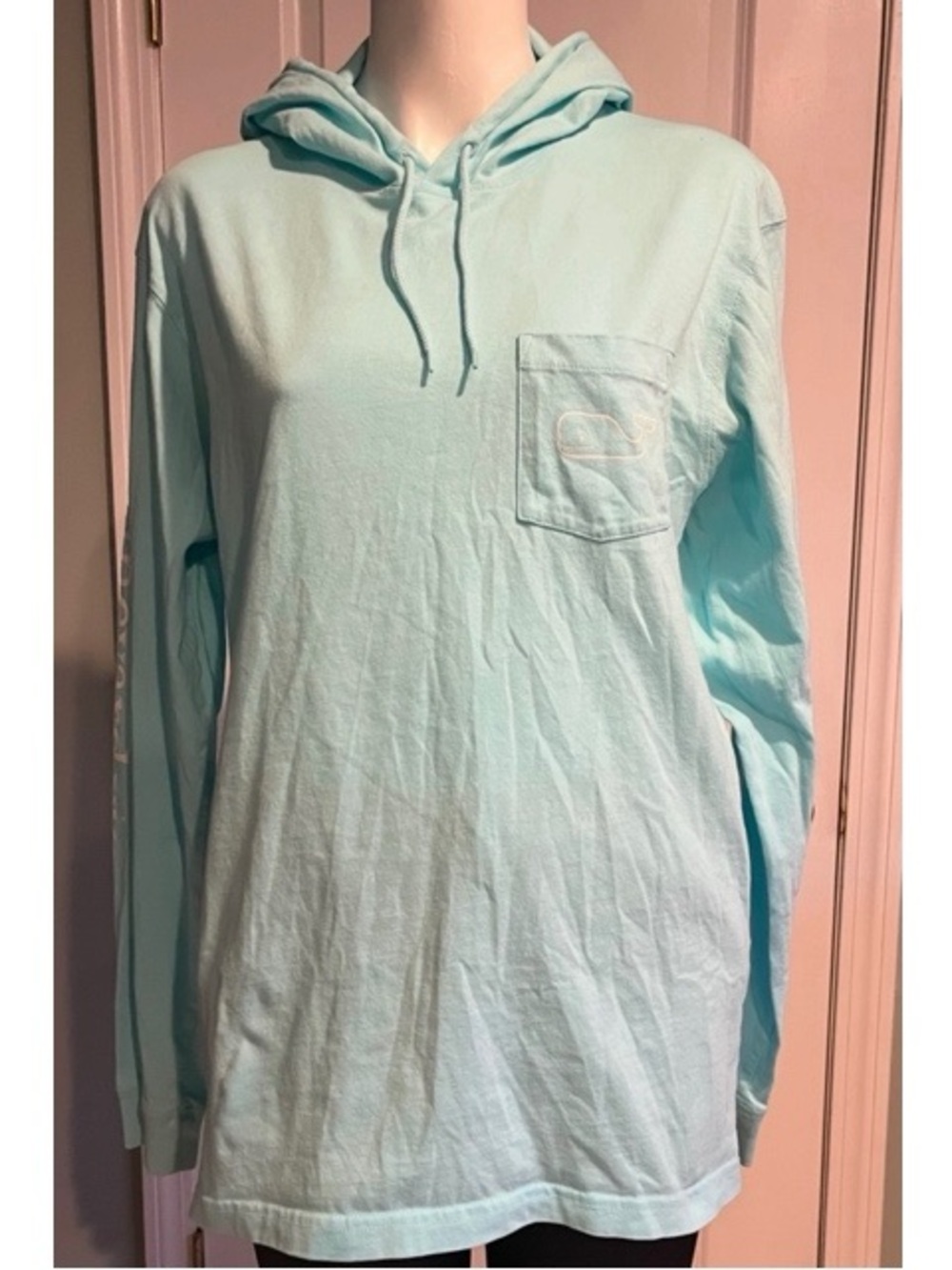 Vineyard Vines Light Aqua Pullover Hoodie Tee